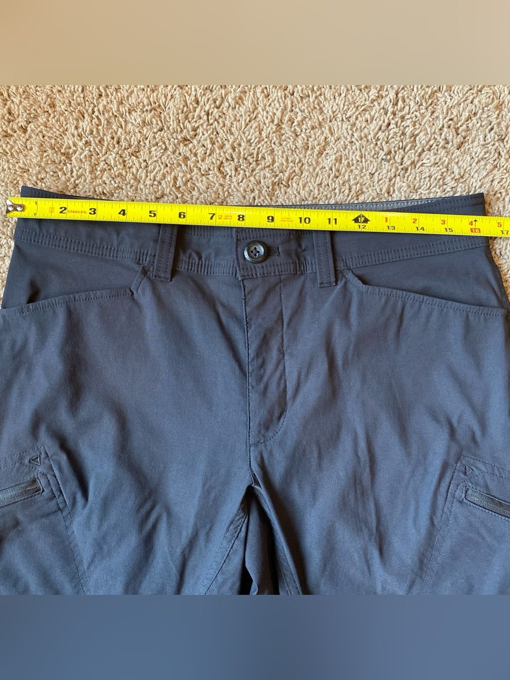 Eddie Bauer First Ascent Guide Pro Pants Mens 32x34 Black Outdoor Hiking Tech - Picture 4 of 10
